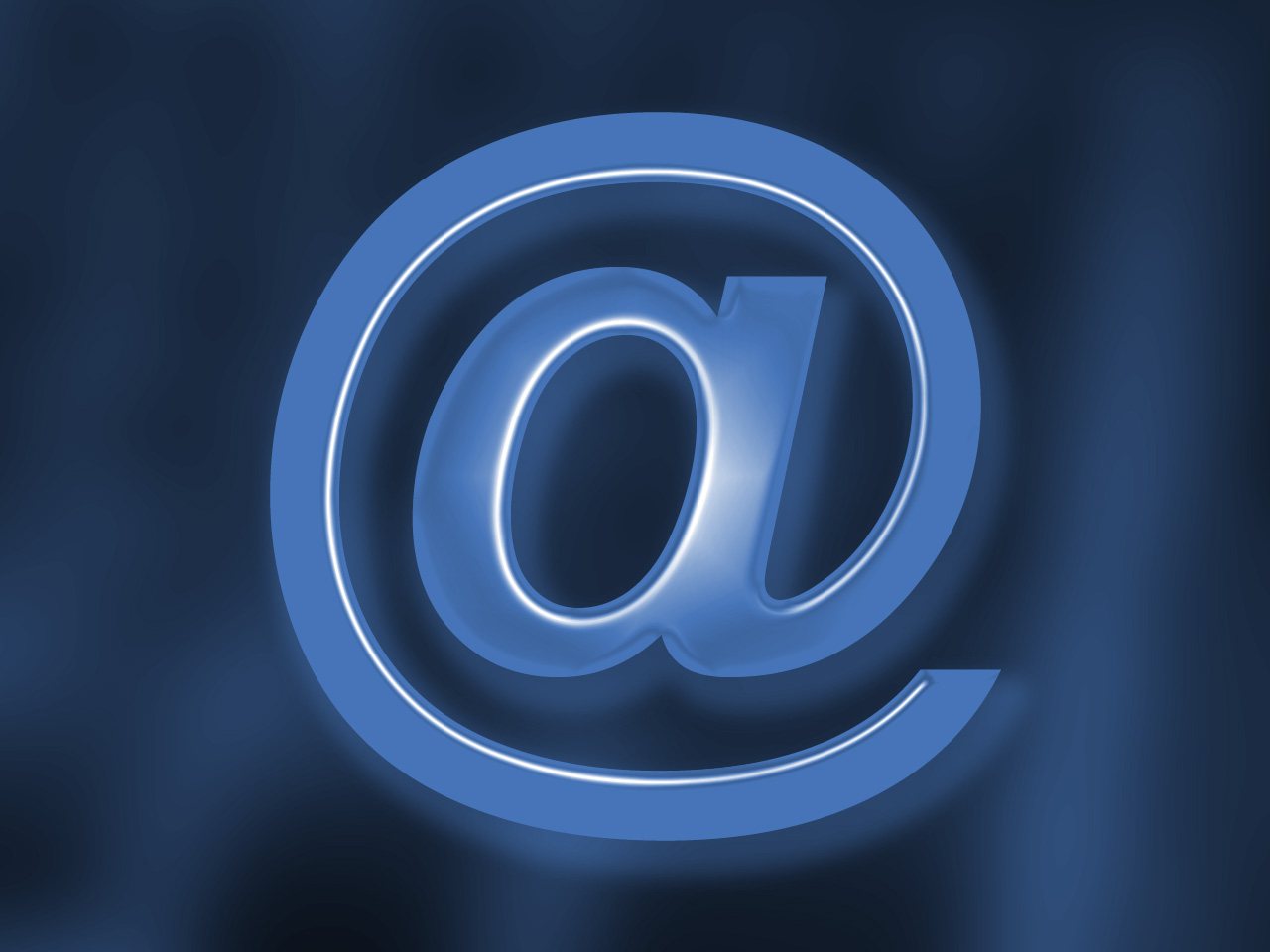 Blue icon email sign