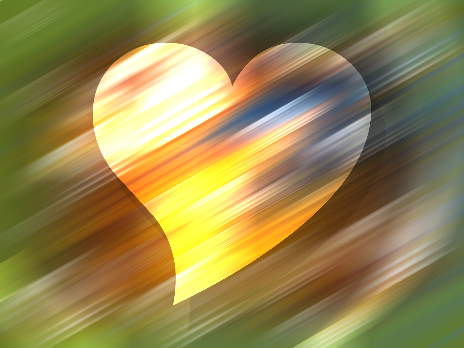Heart symbol on color streak background