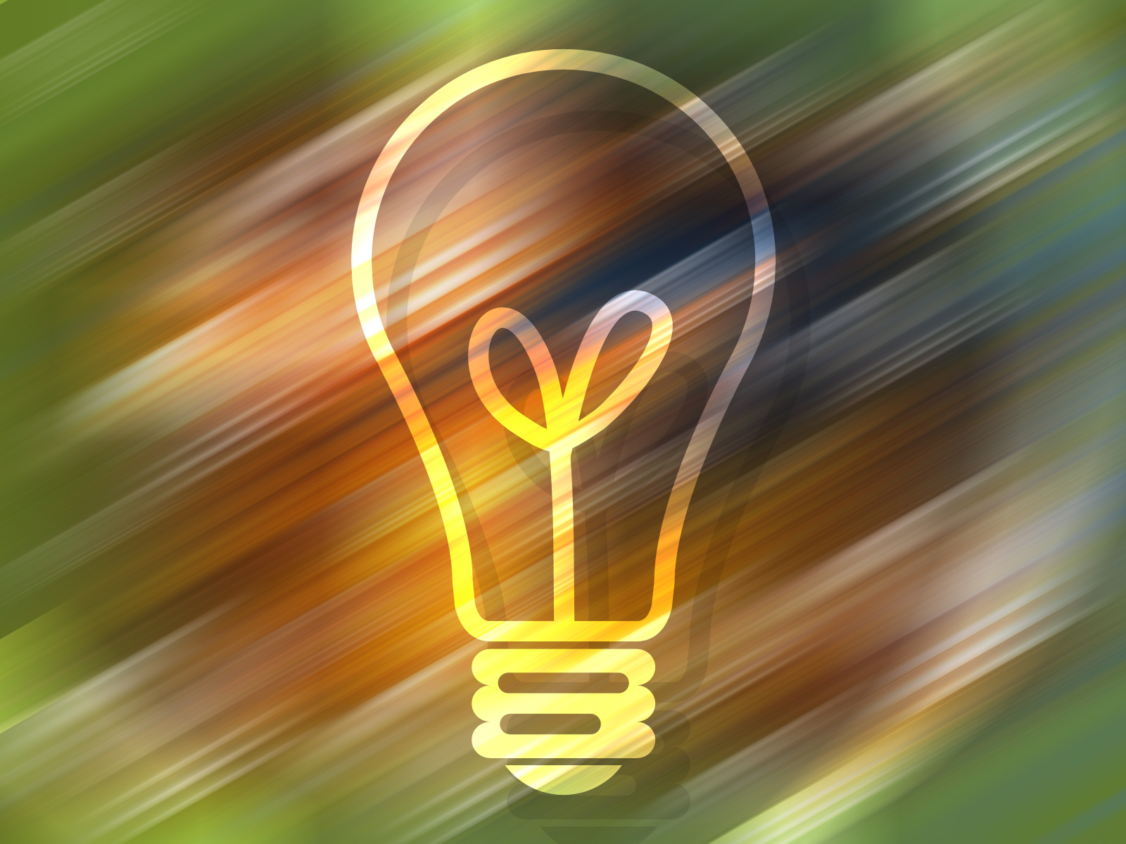 Light bulb icon on abstract background