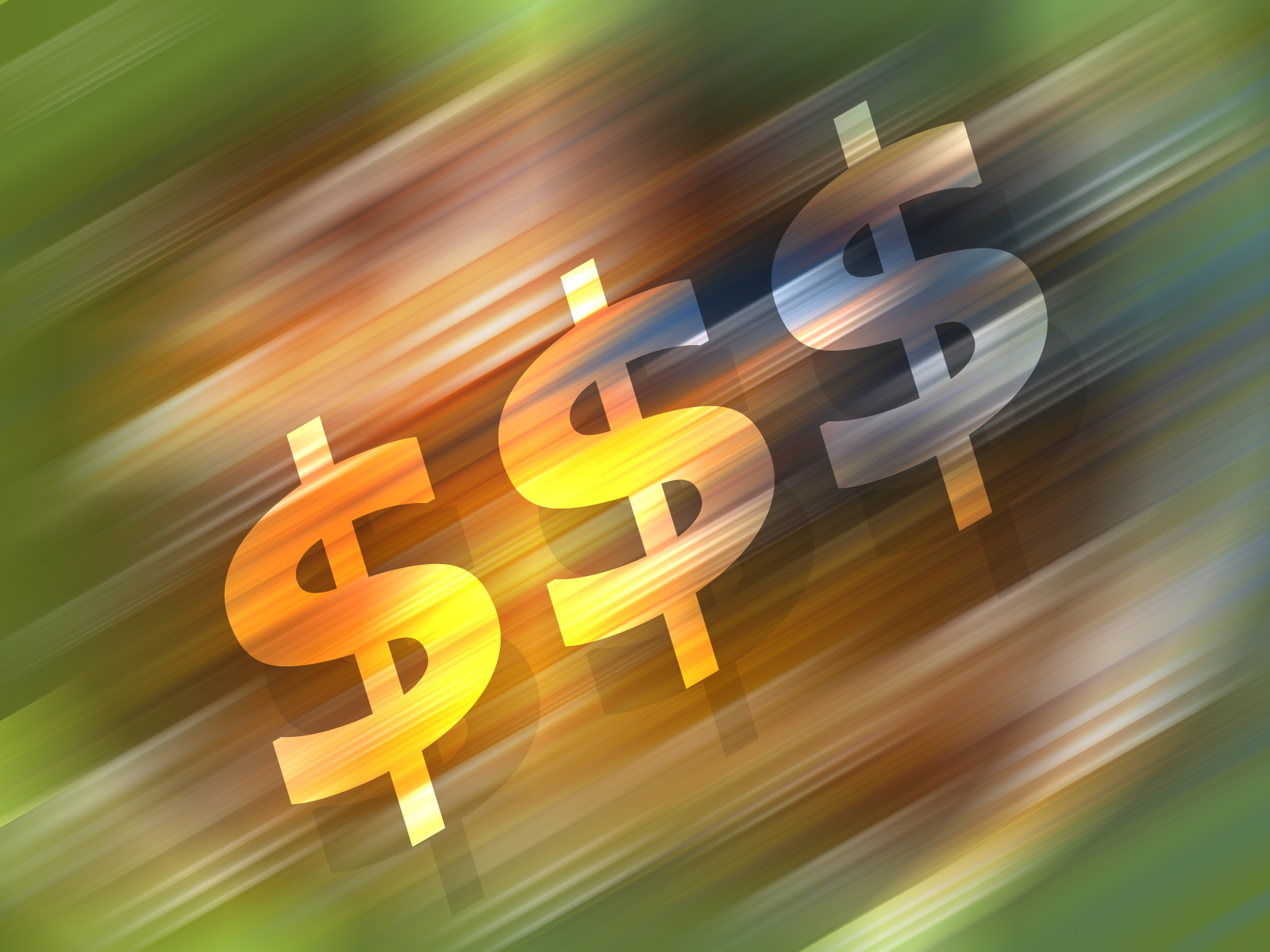 Dollar sign on abstract dynamic background