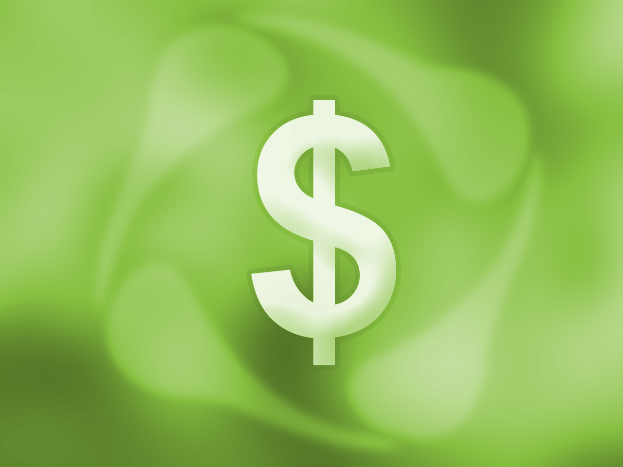 Dollar symbol on green background