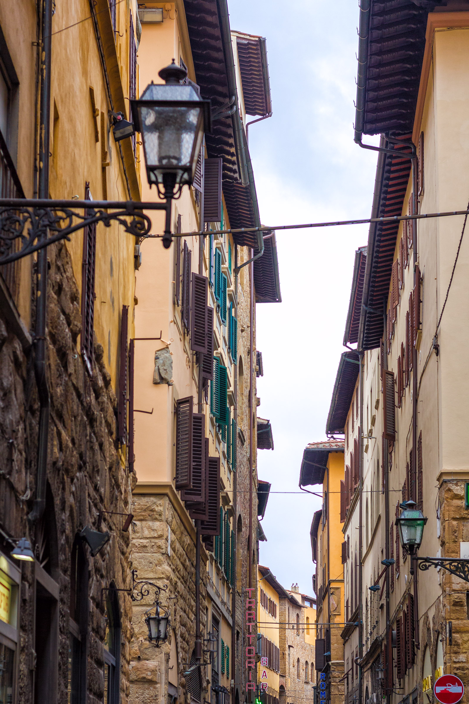 Narrow street in Florence, Tuscany