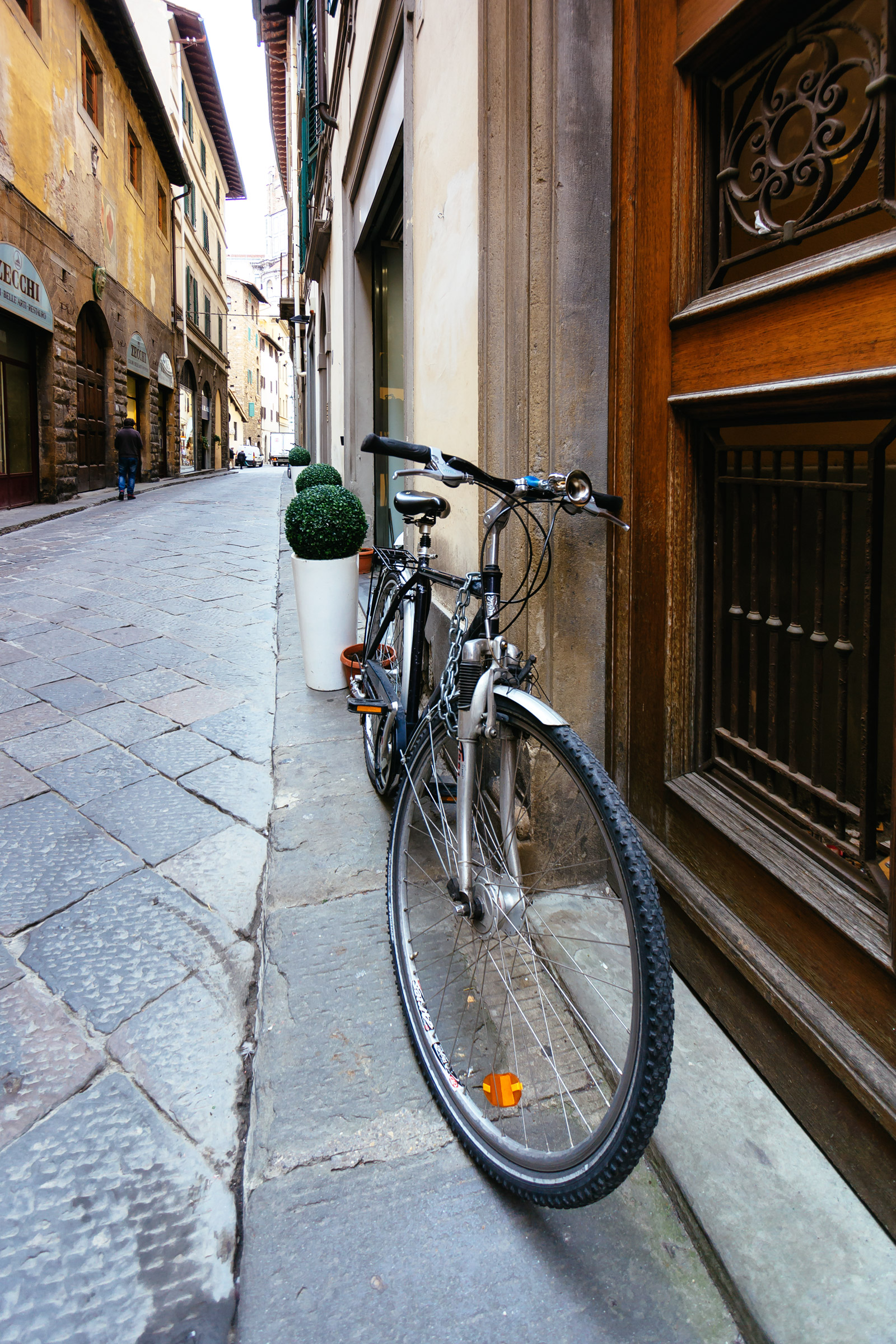 Bicycle on a street in Florence, Tuscany