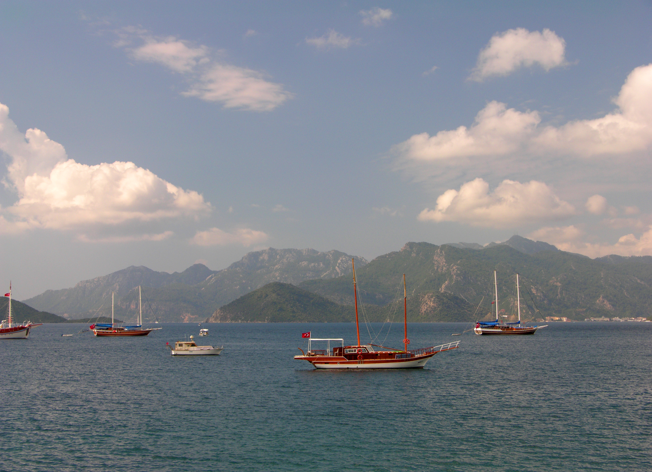 Tourist sailboats in Turkey