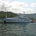 Luxury yacht in Marmaris port