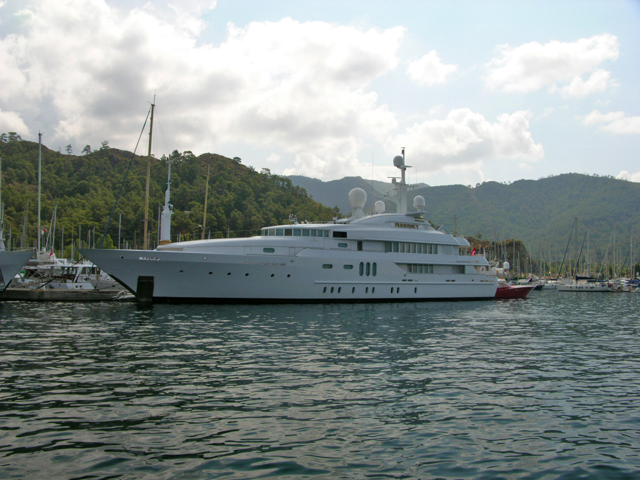 Luxury yacht in Marmaris port