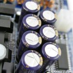 Capacitors on a computer board