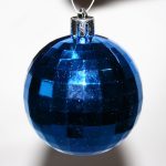 Blue Christmas ball isolated on white background