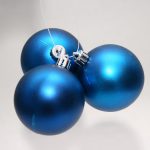 Three blue decoration balls