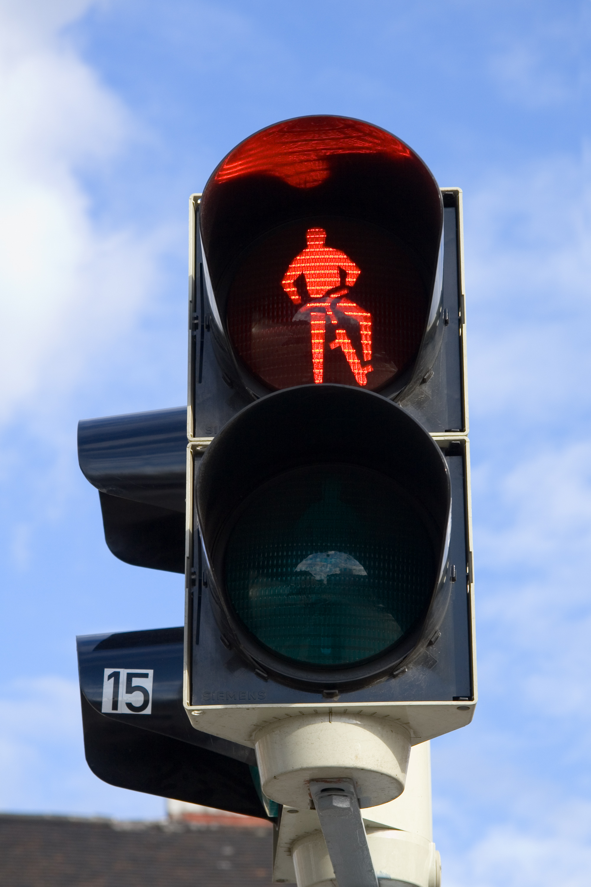Traffic light for cyclists - red light