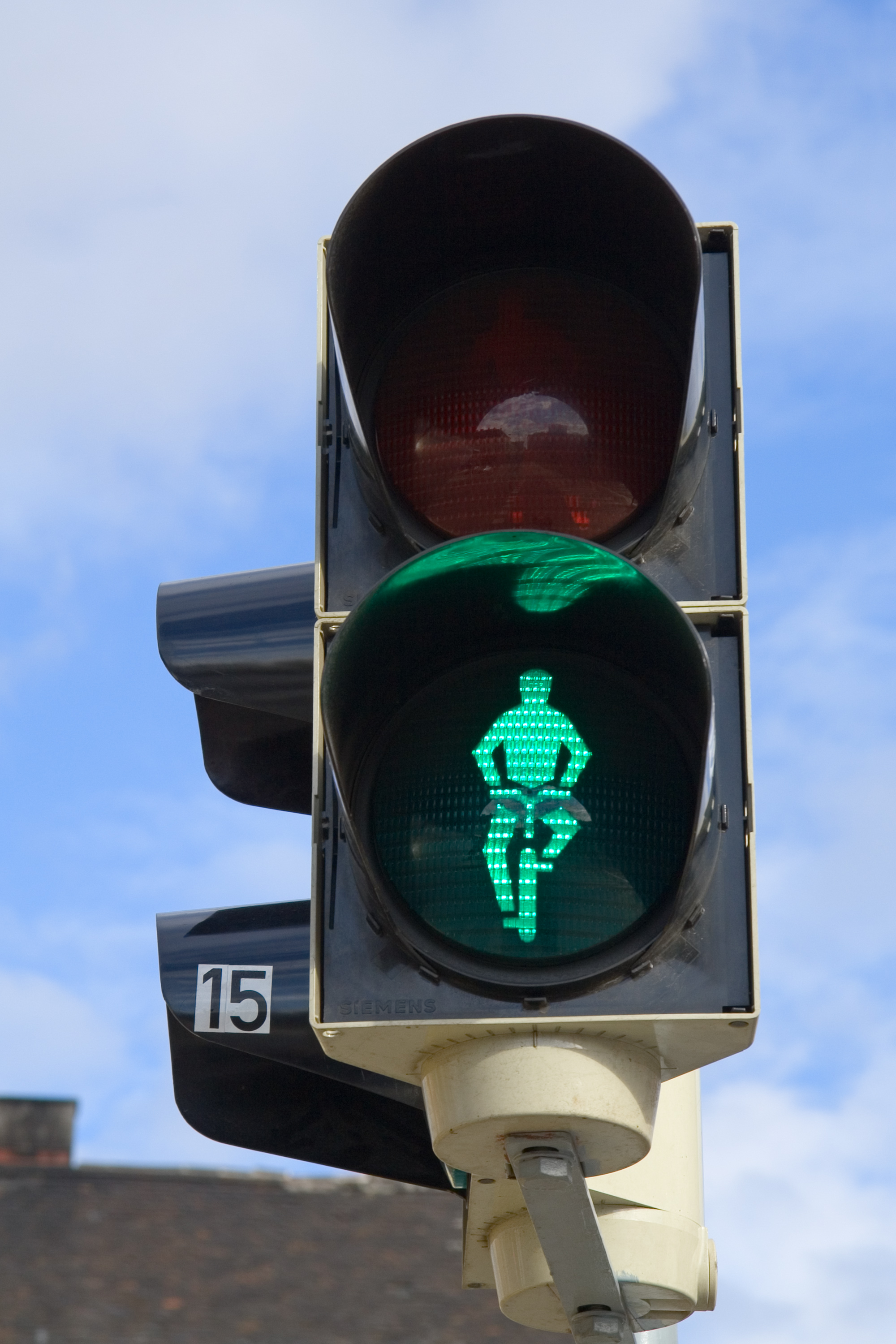 Traffic light for cyclists - green light