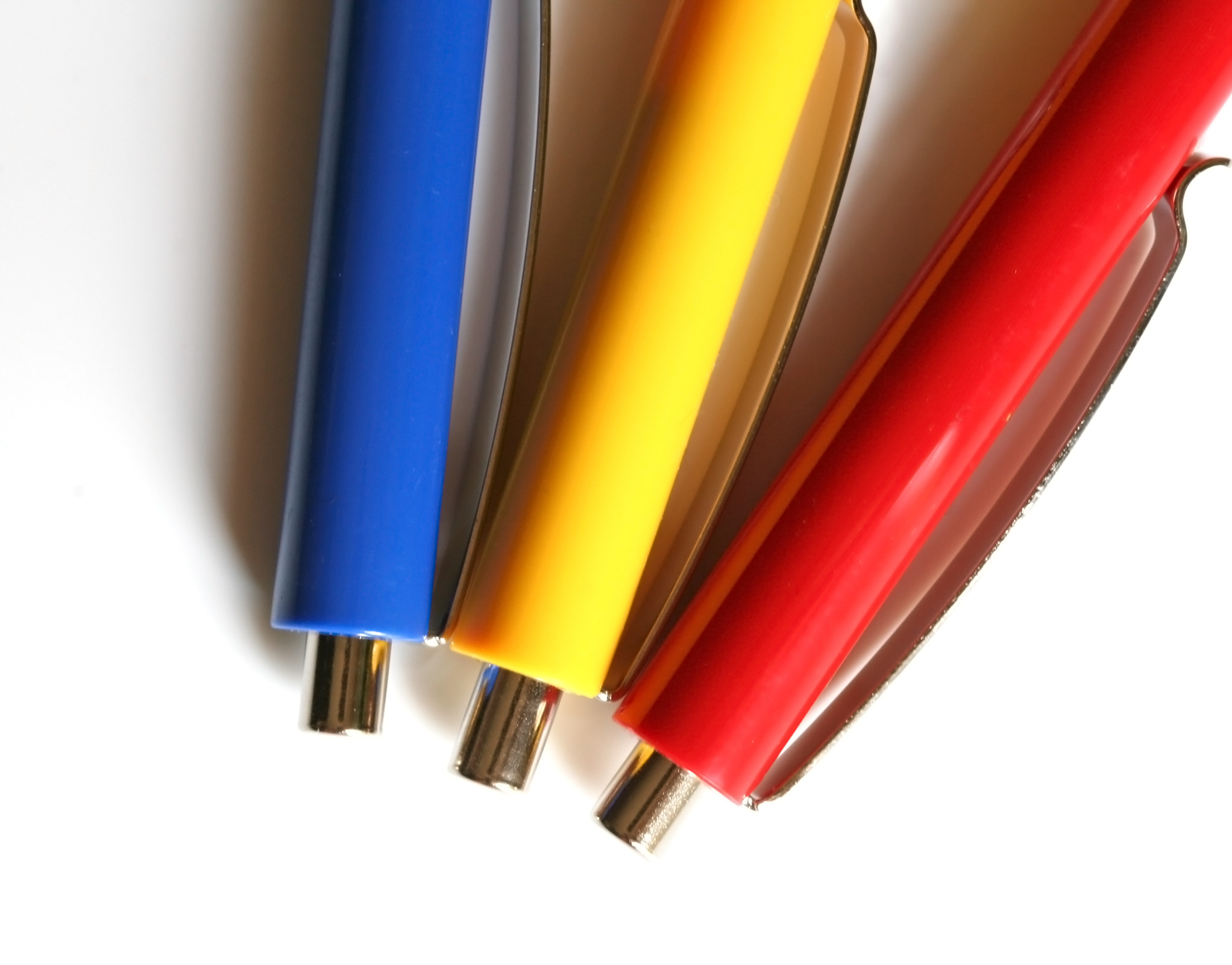 Multi colored pens - stock image