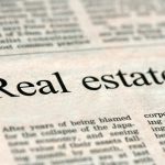 Real estate print on a newpaper
