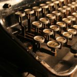 Vintage keyboard of typewriter