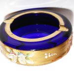 Painted glass ashtray
