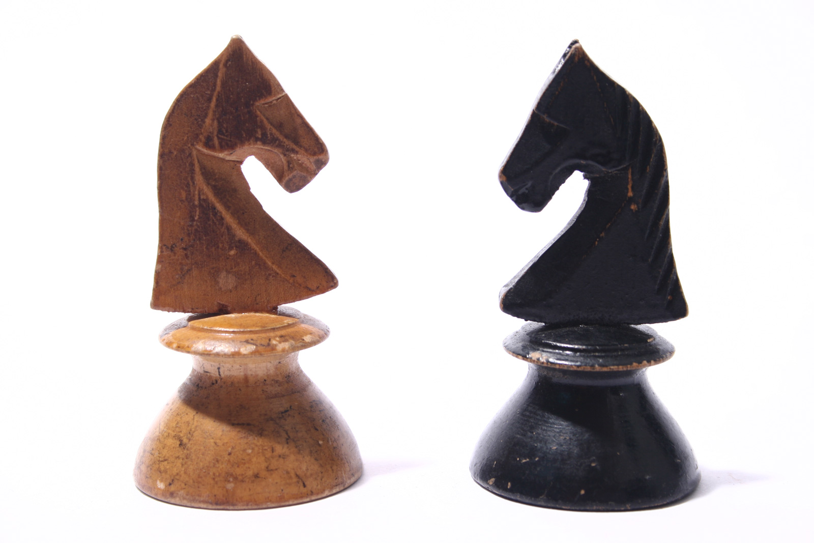 Wooden chess horses