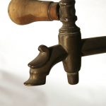 Old brass tap