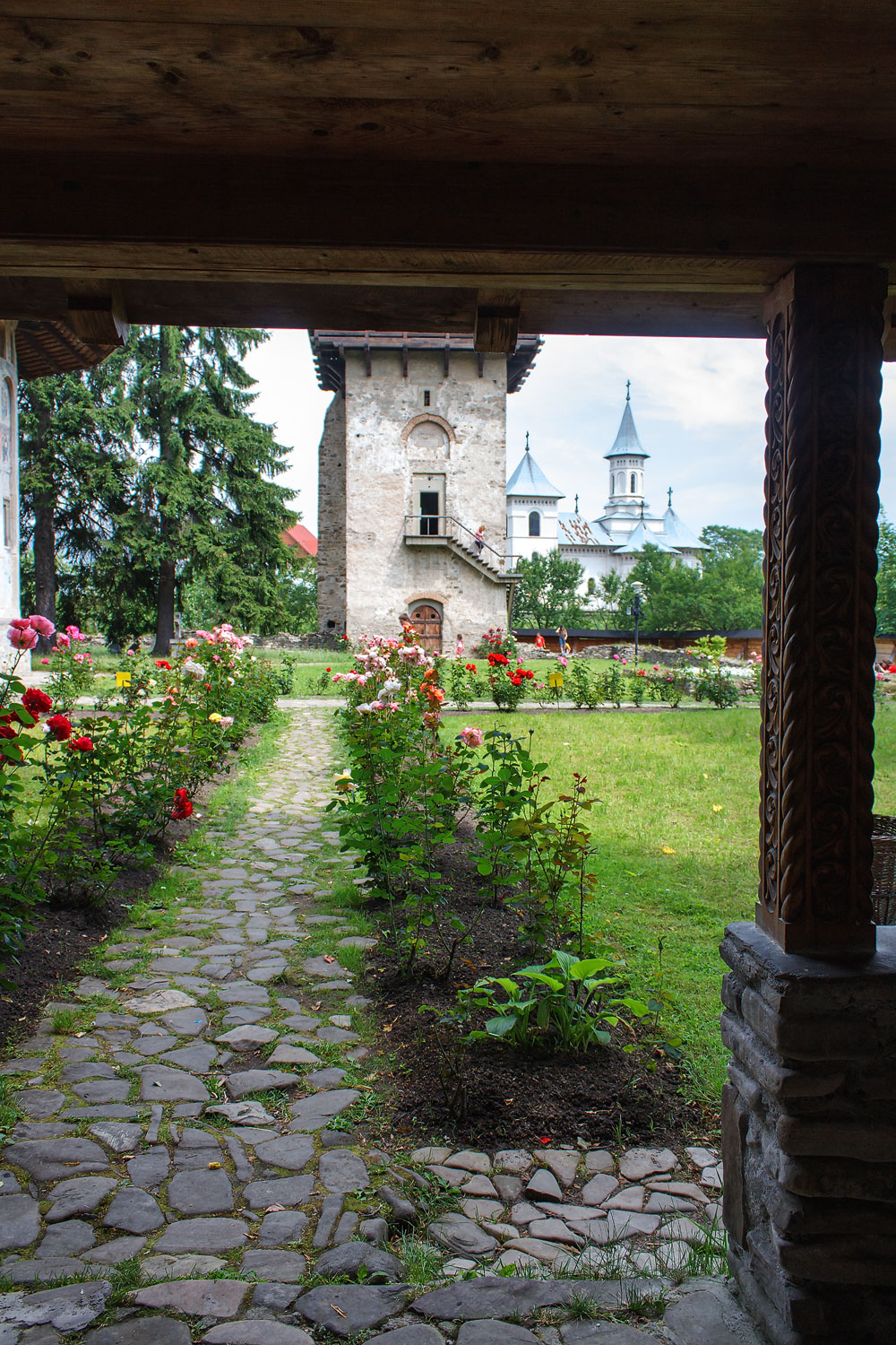 Architecture and details of a Moldavian monastery
