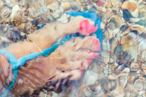 Walking on the shoreline